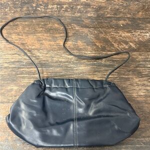 Elegant Navy Leather Crossbody Bag